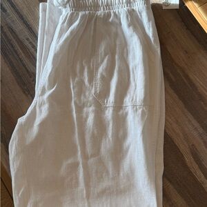 Cato white linen pants